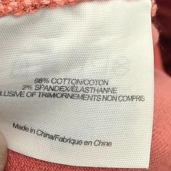 TORY BURCH Women's Coral Pink Straight Leg Jeans Gold Logo Hardware Size 30 - Picture 10 of 10